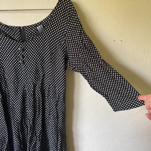 ***VINTAGE 1980's Black and White Polka Dot Jumper*** - Picture 3 of 7